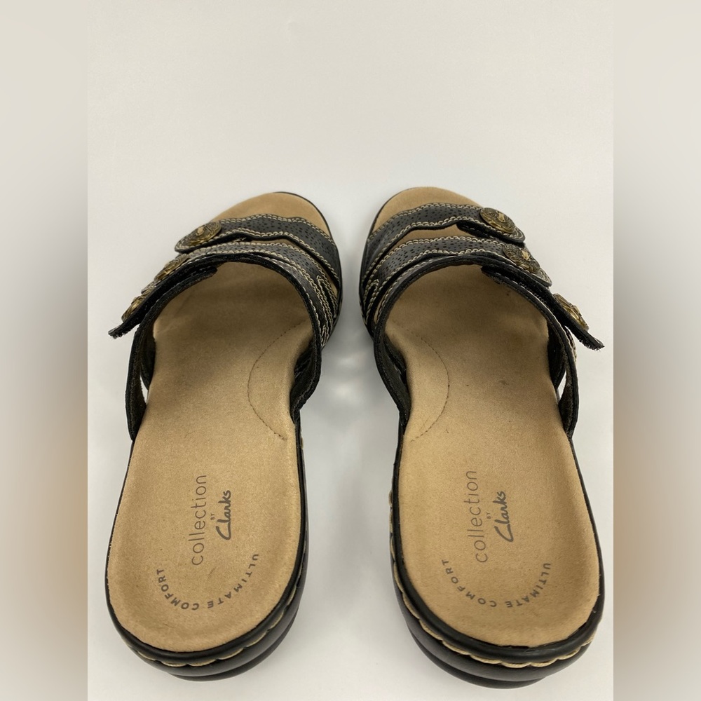 Clarks Ultimate Comfort Collection Sandals, Women's US Size 6M, Black Leather - Picture 5 of 11